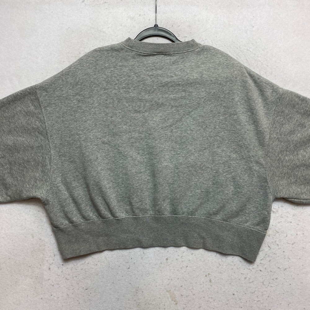 Nike Sportswear Sweatshirt Womens Small Gray Oversized Crew Cropped Pullover - Picture 9 of 9